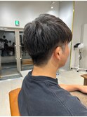 メンズマッシュ刈り上げ波巻きツイストスパイラルパーマ北千住