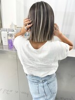 キング 枚方店(K!ng) ハイライトカラーミルクティーベージュレイヤーカット