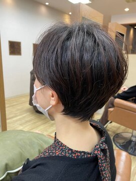 アグランテトラ 野田阪神店(a Gland tetra) 30代40代50代黒髪前髪パーマネイビーグレー