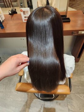 エイクス ヘア デザイン×美髪クリニック 千葉(AQs hair design) くびれヘア/アプリコットオレンジ/夏/髪質改善[千葉駅]