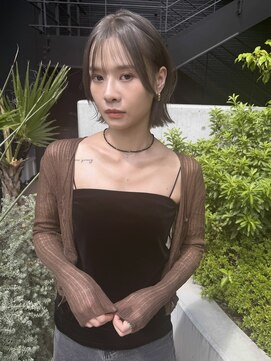 ラニヘアサロン(lani hair salon) オリーブカラー ブリーチ無しカラー イルミナダブルカラー