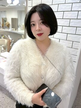 ロマーリ(LOMARLIE) タンバルモリ20代30代40代韓国ボブ大人ボブ黒髪ボブ