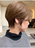 シドウ/30代40代/くびれショート/アッシュベージュ