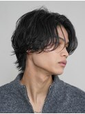 大阪梅田ニュアンスパーマシャドウパーマセンターパートゆるめ