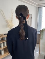 ウル 岡山駅店(ULu.)&nbsp;結婚式ヘア二次会ヘア編みおろしカチモリシニヨン岡山ヘアセット