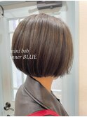 ミニボブ×ブルーインナーカラー