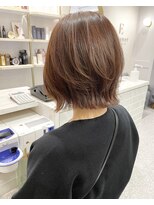 エレノア 梅田店(Eleanor)&nbsp;レイヤーボブ×オレンジヘアカラー