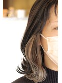 インナーカラーのミルクティーベージュ