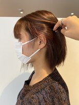 アズールサン 草加西口店(azule-sun)&nbsp;20代大人かわいいヘア　イヤリングカラー　ピンクレッド[草加駅]