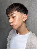 ba814短髪黒髪ツーブロック刈り上げ韓国ヘアーおしゃれショート
