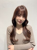 ロンド ストラーダ 心斎橋(Lond strada)&nbsp;韓国前髪顔周りロング×デザインカラー[心斎橋/髪質改善]