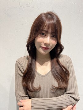 ロンド ストラーダ 心斎橋(Lond strada) 韓国前髪顔周りロング×デザインカラー[心斎橋/髪質改善]