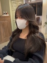 サンバイセライロ 千葉(SAN. by celilo)&nbsp;グレージュ顔周りカットヨシンモリ韓国ヘア【佐藤詩門】