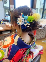 ヘア ショップキャリー&nbsp;振袖にピッタリ！可愛いシニヨンアレンジ