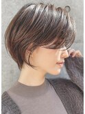 30代40代50代耳かけショート前髪なしハンサムショートカット小顔