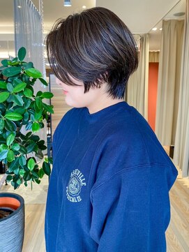 バランス ヘアーアンドアイラッシュ 野田店(balance.) ショートボブ×ナチュラルハイライト
