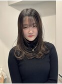 顔周りレイヤーフェイスレイヤー韓国レイヤーロングレイヤー