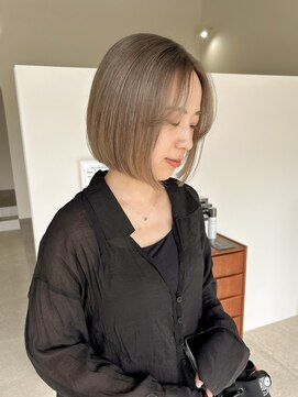 アワイ(awai) ミルクティーベージュボブ顔まわりカット