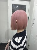 ダブルカラーピンクベージュケアブリーチハイトーン髪質改善