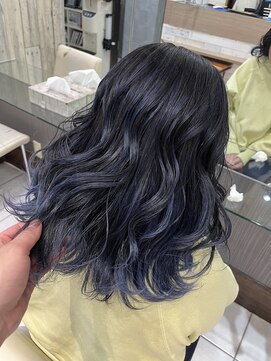 トムキャット(TOM CAT) エアタッチで作るグラデーション『暗めネイビー×ブルー』