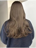 アッシュベージュ ロングレイヤー 20代30代【天神大名】