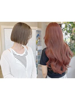 色味で周りと差がつくブリーチなしダブルカラー◎透明感×ナチュラル感が沼☆ハイトーンカラーも任せて♪