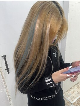 ハイエクステンション 京都駅前店(Hi-Extension) ブルー×シルバーティンセル ★ mao_194