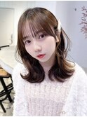 ミディアムくびれヘア美髪顔周りレイヤー_ba537342