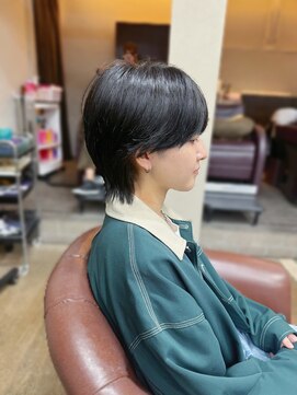 ハピネス 王寺店(Happiness) ウルフカット 刈り上げショート メンズライク ハンサムショート