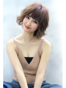 ブラン 栄(Blanc) 【Blanc】レイヤーボブ＿外ハネボブ＿ニュアンスパーマ