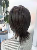 レイヤーカット×マットブラウン