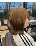 ウルフにスタイルチェンジ＆AVEDAカラー明るめアッシュ【大村】