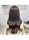 くびれヘア縮毛矯正アプリコットオレンジ夏ハイライト《用賀》