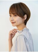 大人可愛いブリーチなし透明感ブラウンベージュカラー