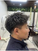 メンズパーマショートスタイル×ツイストスパイラル