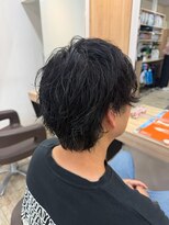インパークス 王子店(INPARKS)&nbsp;毛流れパーマで作る黒髪センターパート【王子】