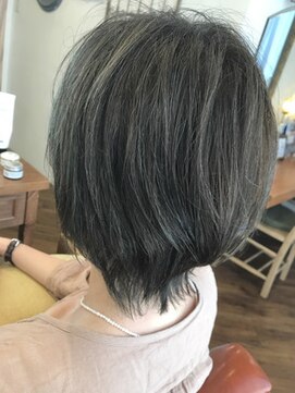 キープへアデザイン(keep hair design) 【自由が丘 keep 松下】白髪を生かしたオリーブカラー