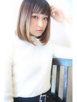 ブーケ(BOUQUET)&nbsp;シアーカラー・ボブ・ミルキーブラウン・前下がり