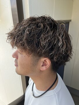 メロウ(mellow) メッシュキャップハイライト×ツイストスパイラルパーマ