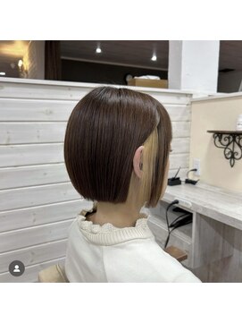 アボックス(abox) 切りっぱなしボブ×抜きっぱなしイヤリング