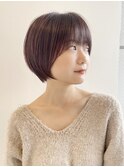 30代40代 艶髪ショート 丸み 似合わせ 時短セット 小顔