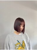 ぷつっとミニボブ/ミニボブ/ストレート/ラベンダーピンク/春色