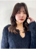 レイヤーロング/韓国ヘア/シルキーベージュ