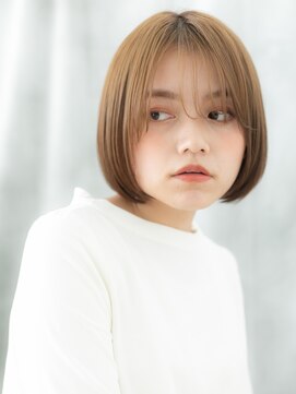 ドクターズサロン LAB 小山店 透け感前下がりボブ外国人風ハイトーンカラーm小山20代30代40代