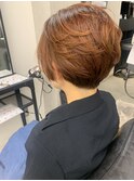 アプリコットオレンジカラー×ハンサムショート　美由紀