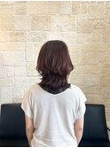 大人のレイヤーボブウルフ 白髪ぼかしハイライト/秋カラー#2