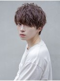 【小久保style】ロングウルフパーマシャギー秋色ピンクカラー