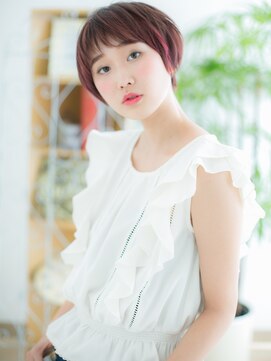 レアワンハナレ センター北美容院(lea/1 HANARE) センター北/髪質改善/オンブレ×チェリーレッド!ミニウルフh