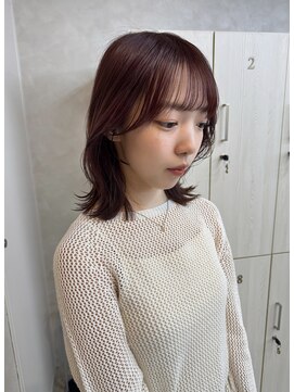 キイ ギンザ(k.e.y GINZA) 透明感カラー/ブリーチ無しカラー/カシスピンク/銀座/東銀座