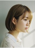 忙しい30代に人気！越谷の時短大人ボブ×ヘーゼルブラウン